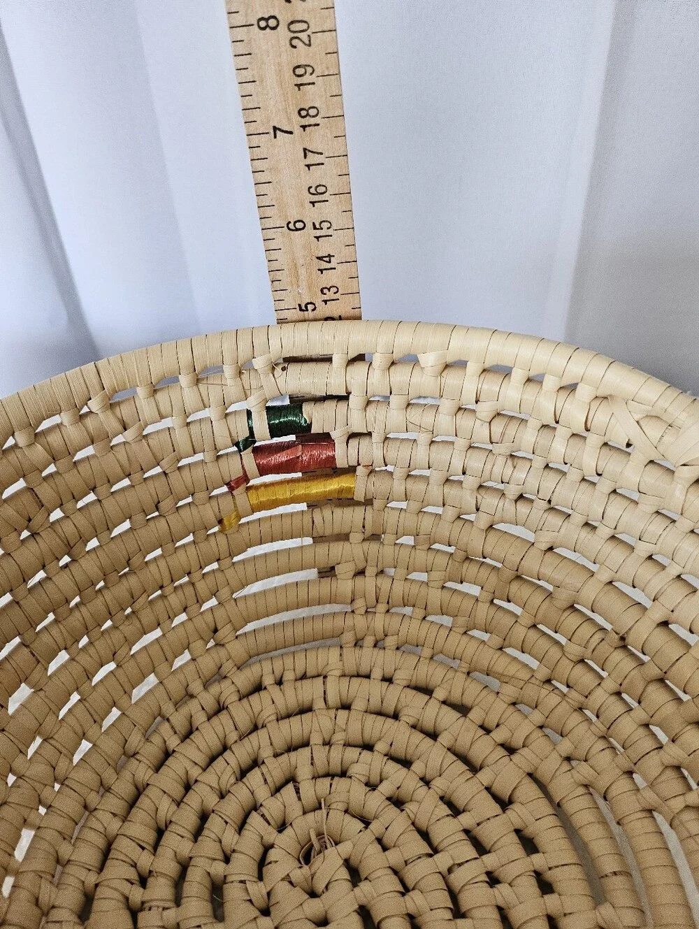 Handwoven Coiled Raffia Basket with Lid - 10